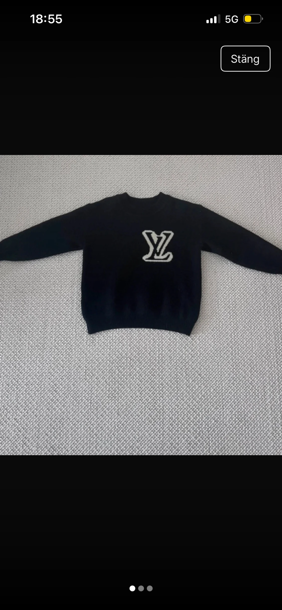 Svart stickad Louis Vuitton tröja - 2