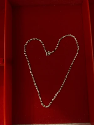 Äkta silver halsband med tunn kedja - Ett stilrent halsband i äkta silver med tunn, klassisk kedja och rund låsning. Perfekt för dig som gillar minimalistiska smycken och vill ha något enkelt men snyggt runt halsen. Kedjan är lagom lång och passar till alla dina outfits.
