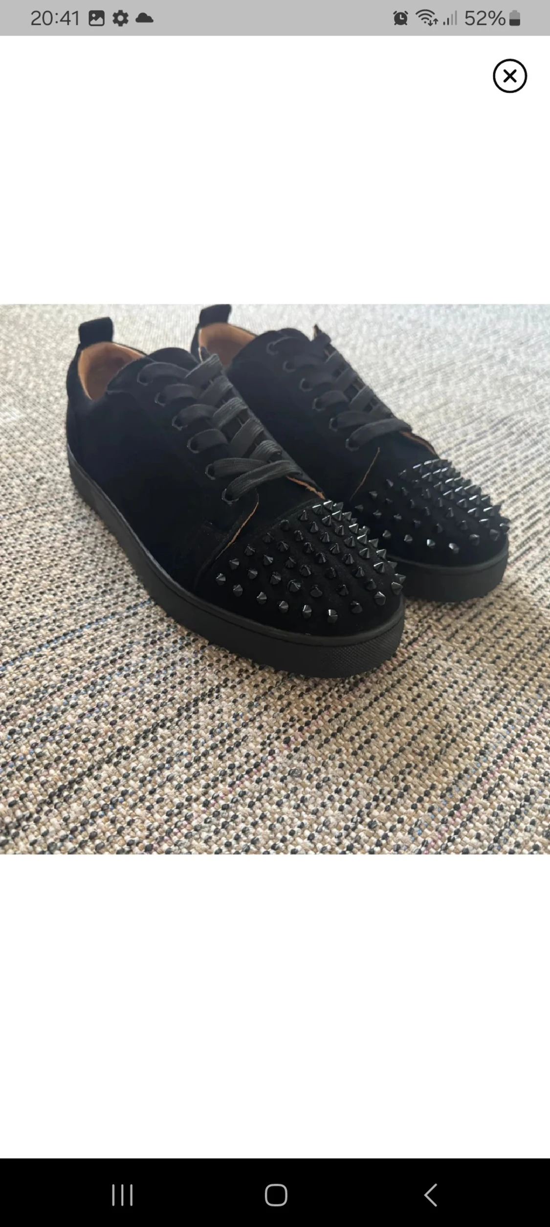 Svarta Louboutin sneakers med nitar - 3