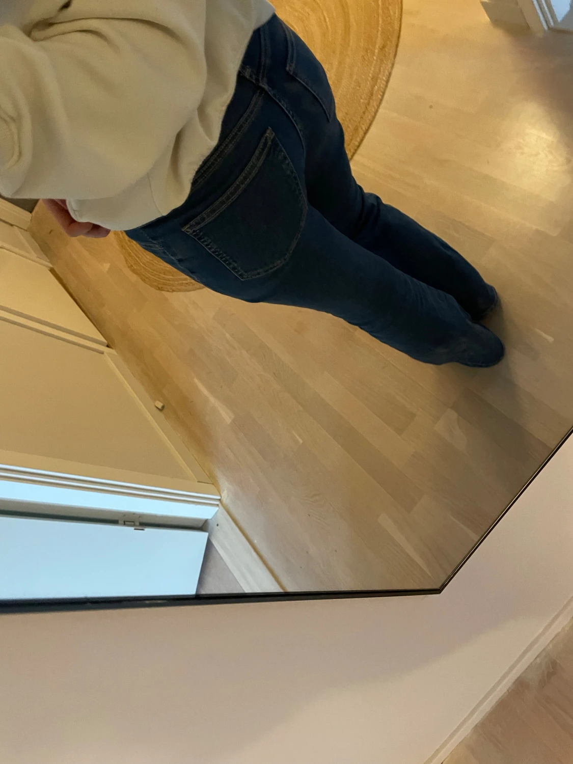 Blå bootcut jeans med låg midja - 3