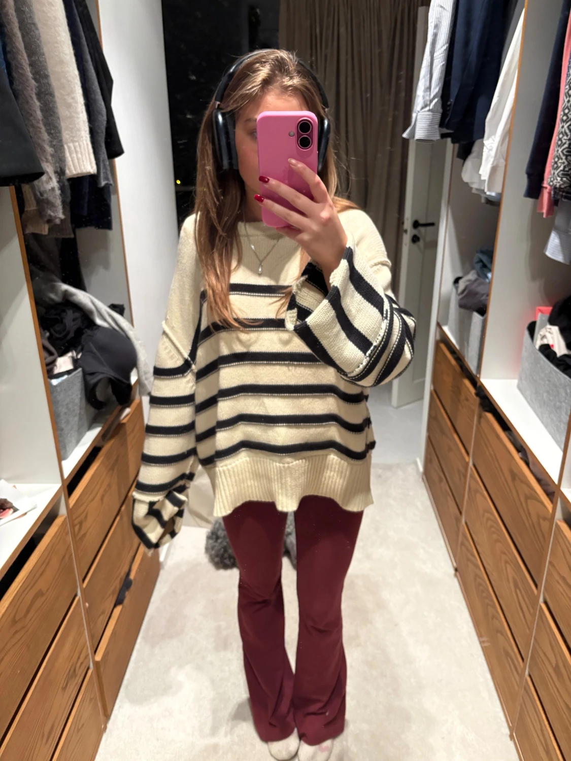 randig stickad tröja 