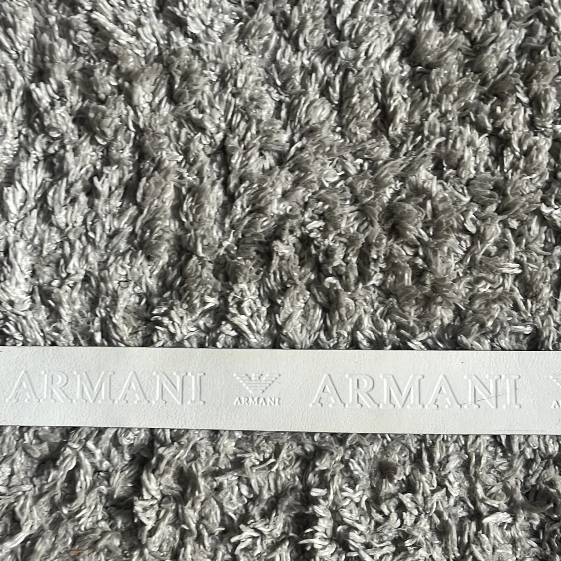 Vit skinnbälte från Armani - 1