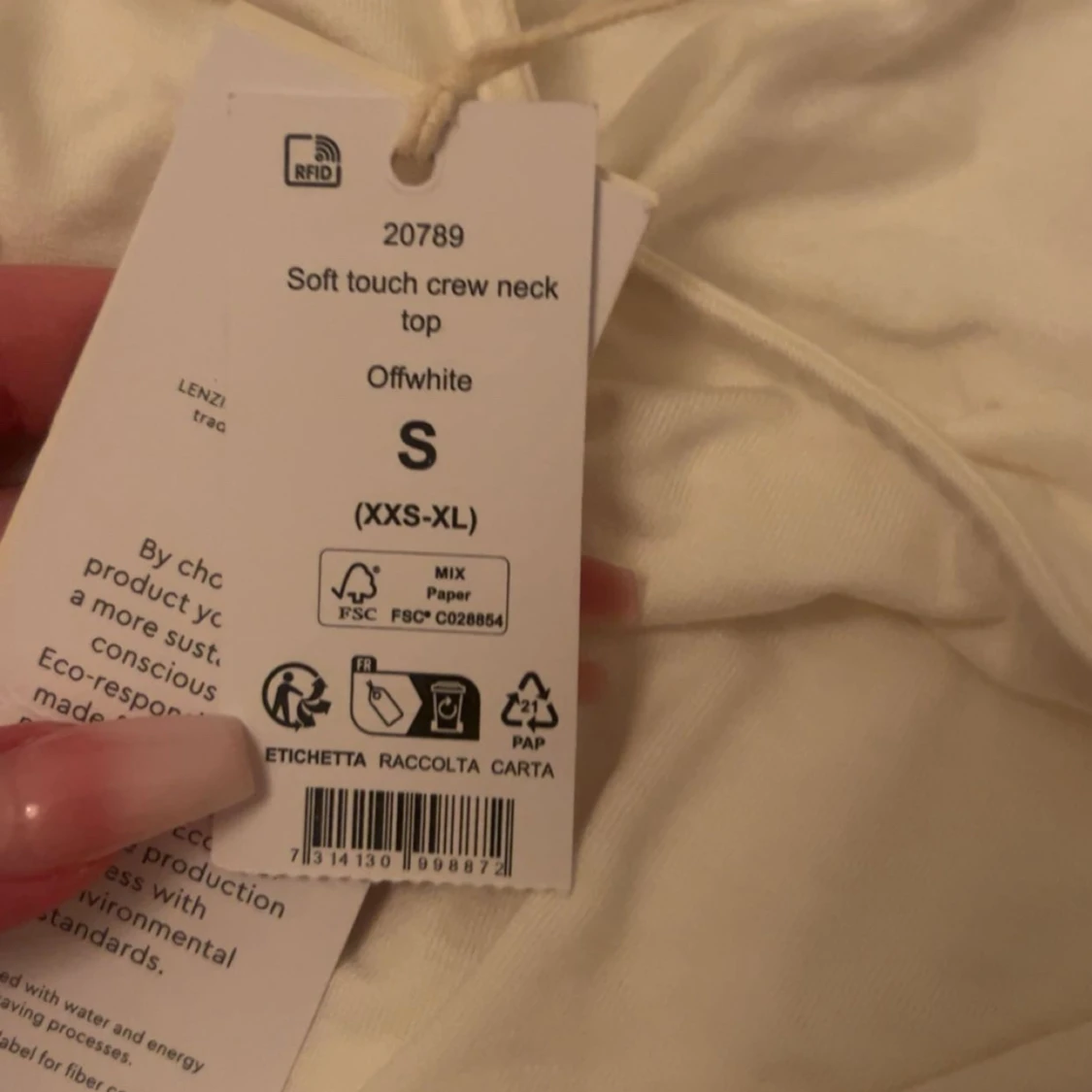 vit långärmad topp  - 1