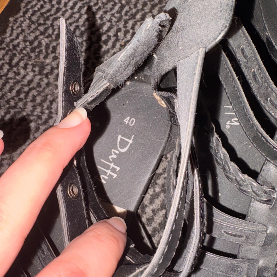 Svarta gladiatorsandaler från Duffy - 1