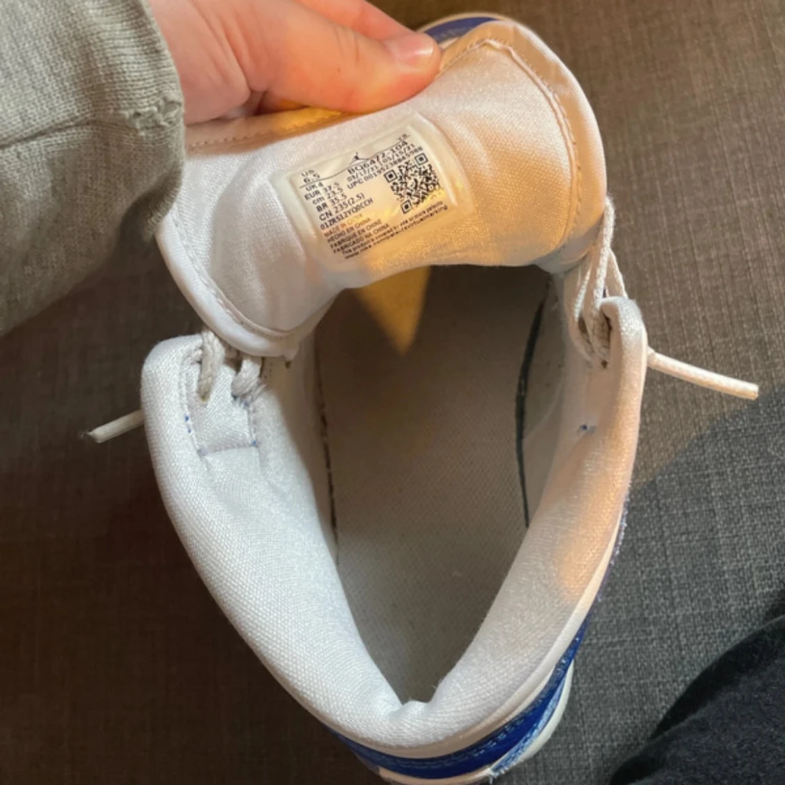 Nike Air Jordan 1 blå/vita sneakers - 4