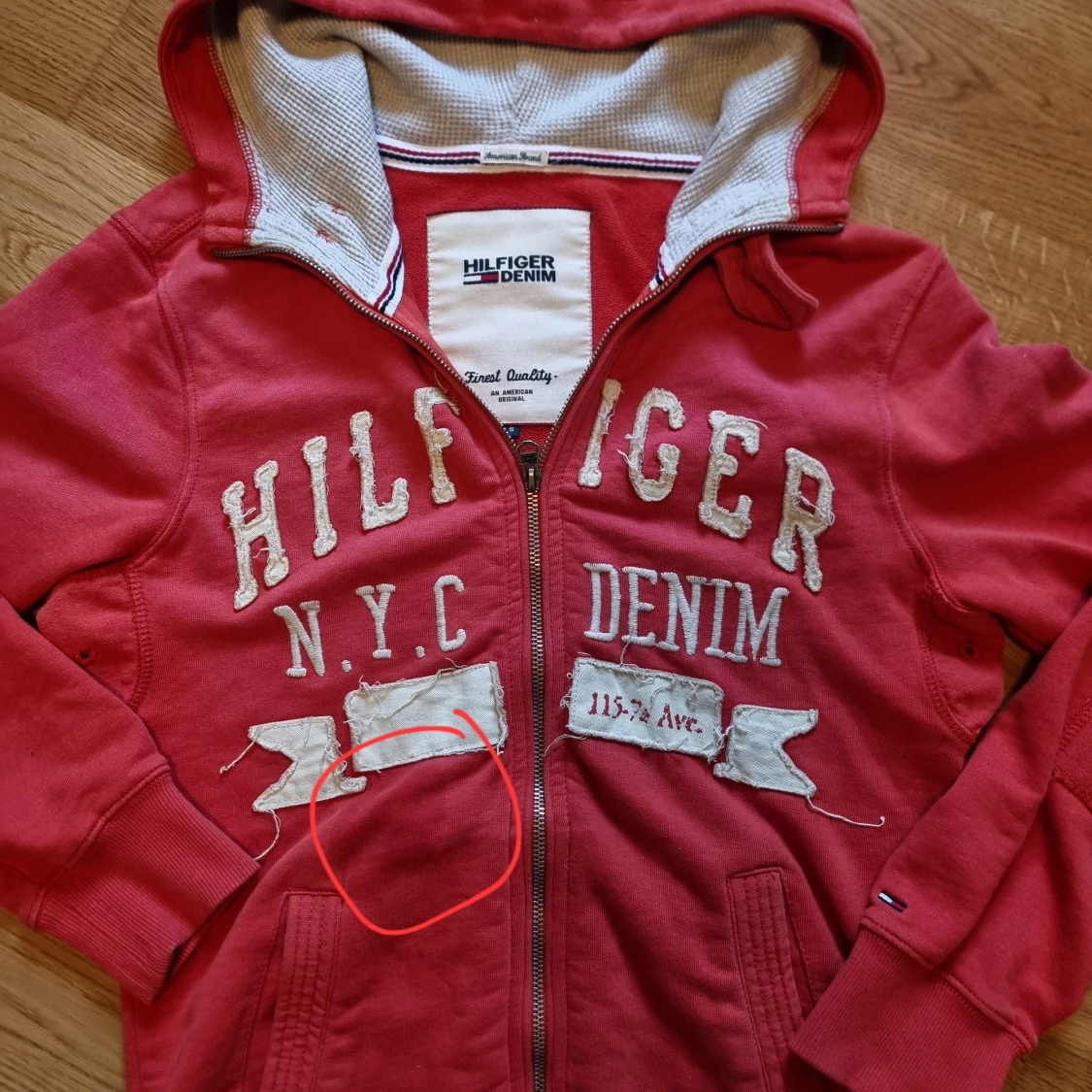 Hilfiger hoodie med dragkedja - 1