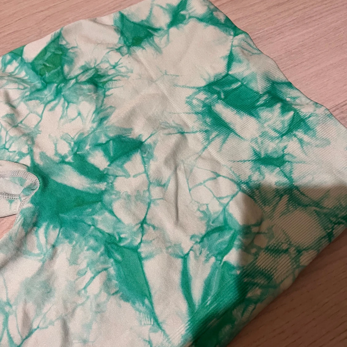 Grön tie-dye träning shorts - 1