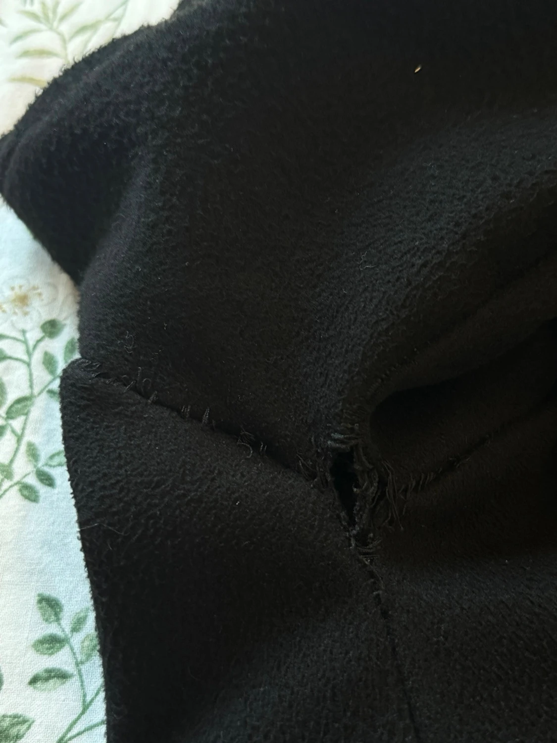 Svart omlott kappa med bälte - 5