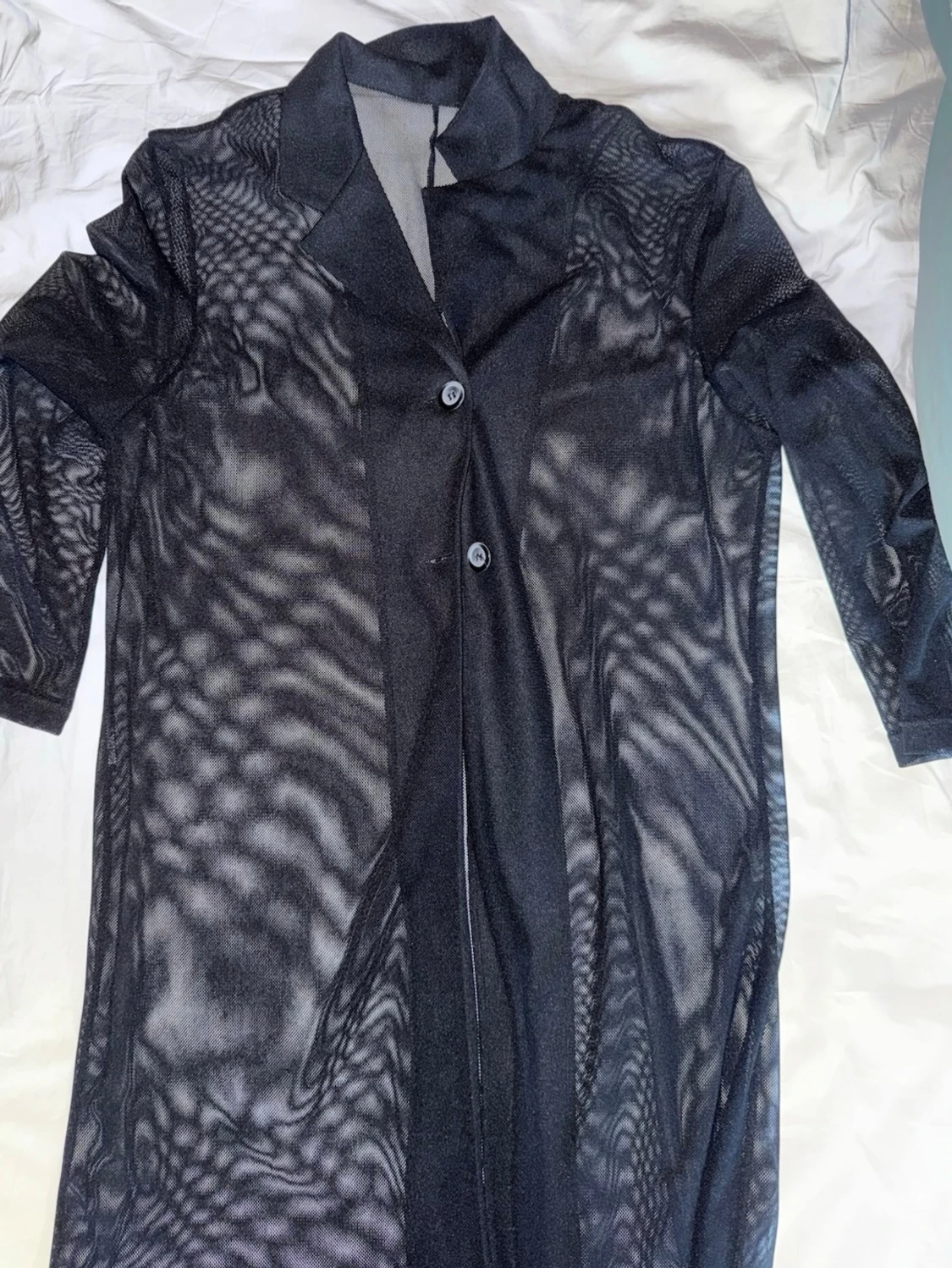 Svart transparent långklänning - 4