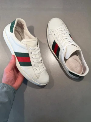 Gucci Skor  - ‼️VI TAR INGA BYTEN‼️ Gucci ”Ace” Sneakers | Skick: 8,5/10 | Storlek UK 7 motsvarar 41-42 EU  | Tillkommer nya snören & kort vid köp! | Frakt sker inom 24 timmar efter köp 📦💨 | Hör av dig vid minsta fråga eller fundering 💭