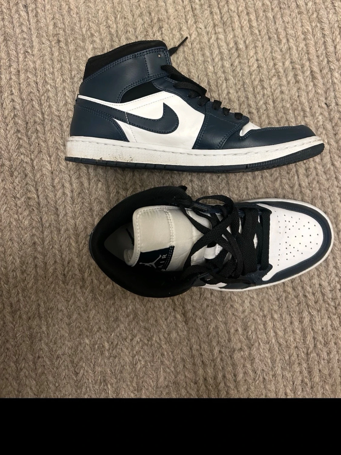 Nike Air Jordan 1 Mid mörkgröna/vit