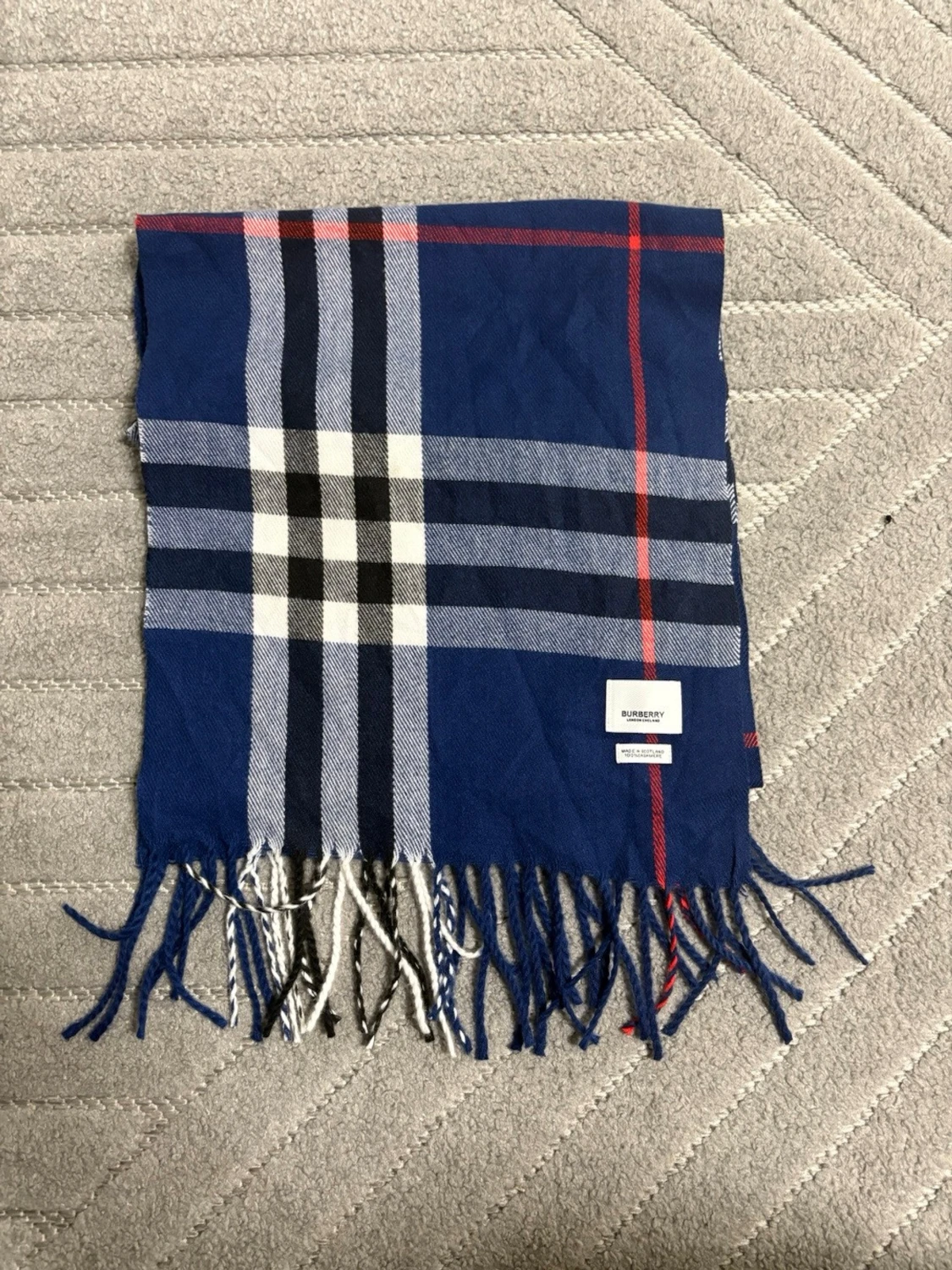 Blårutig Burberry  i kashmir - 1