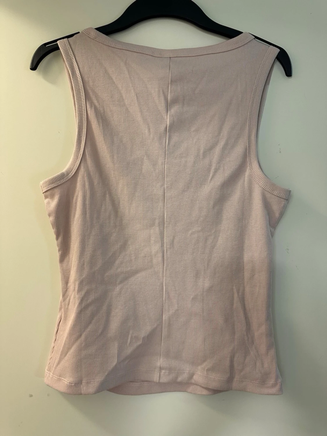Beige ribbad linnetopp från H&M Divided strl: L - 1