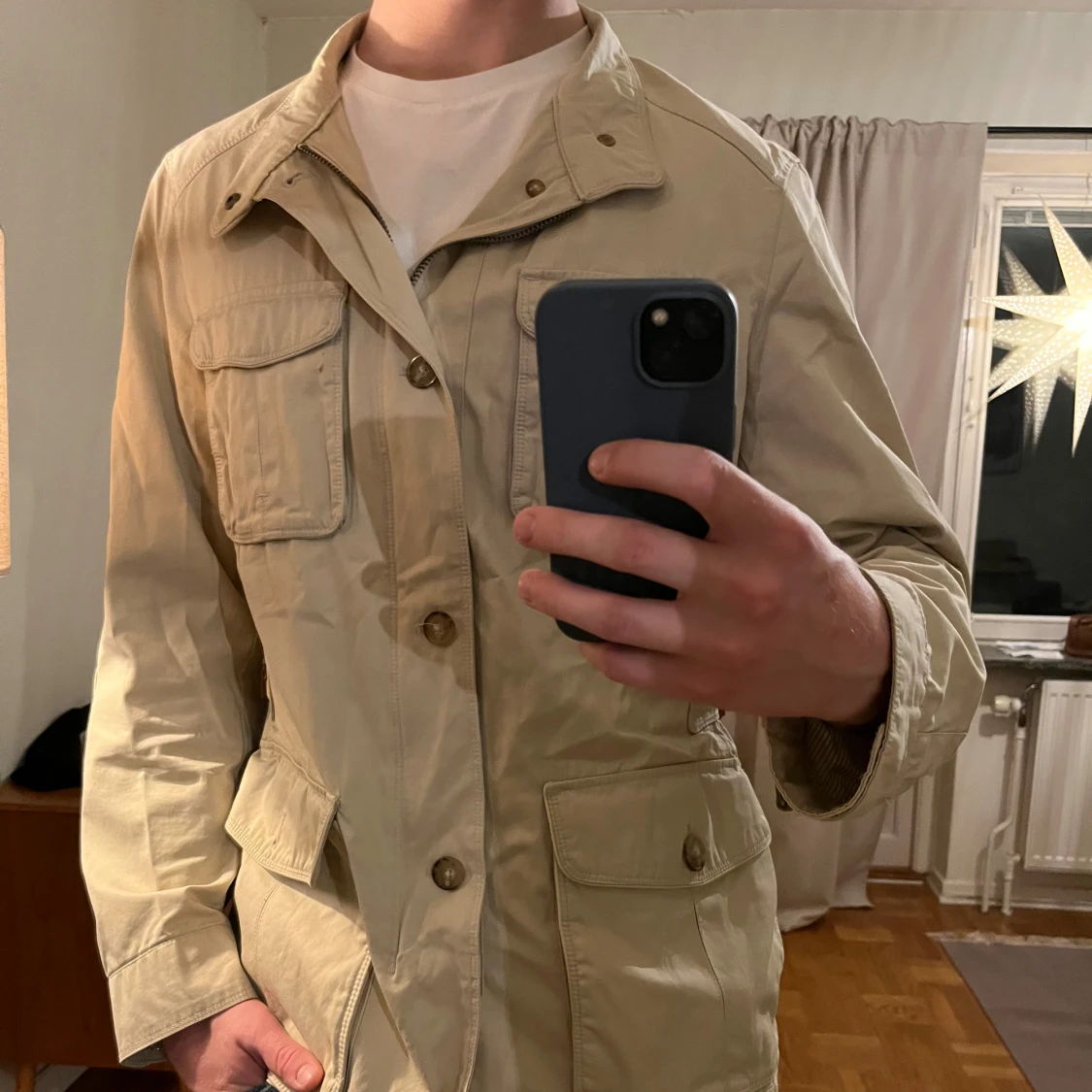 Beige Fieldjacka Massimo Dutti  - 2