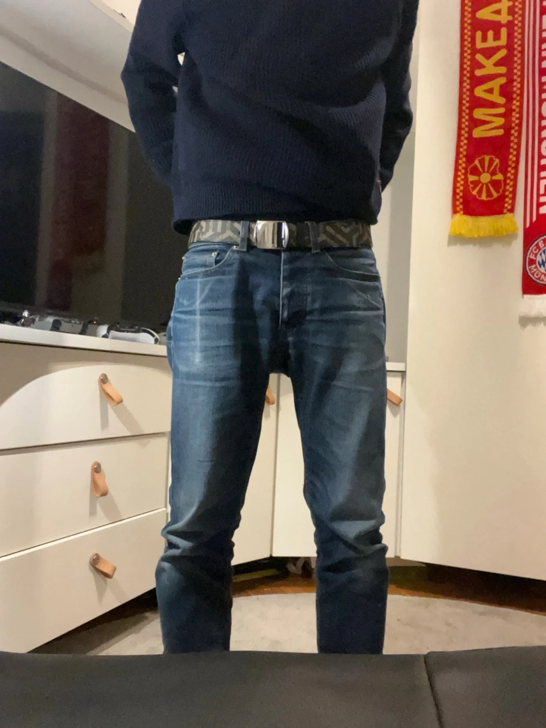 Blå jeans denim - 4