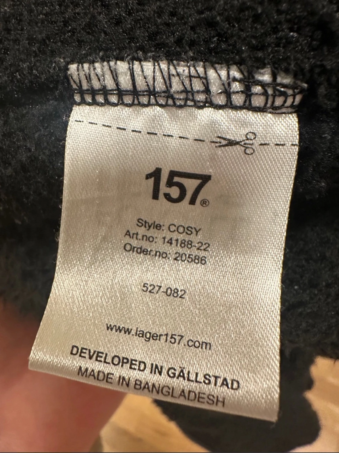 Svart teddyjacka från Lager 157 stl M  - 2