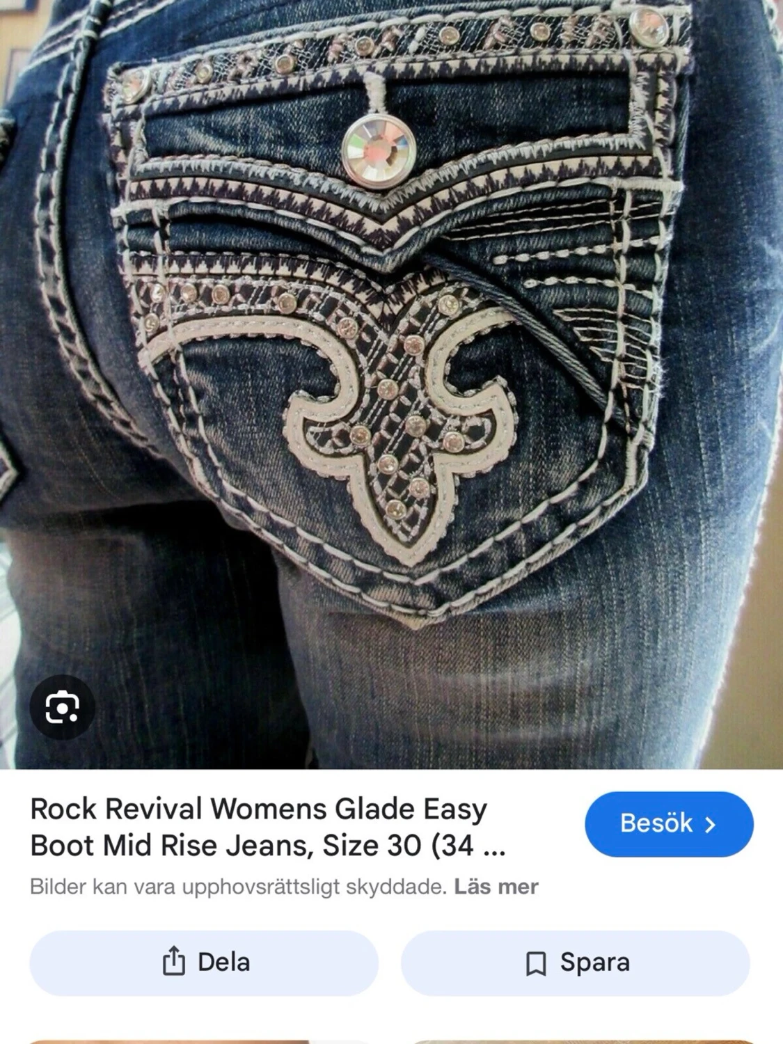 Rock Revival bootcut jeans med broderi - 1