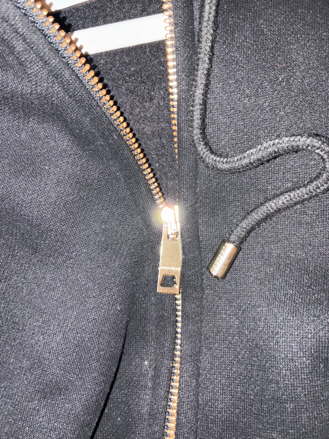 Svart Burberry hoodie med dragkedja - 3