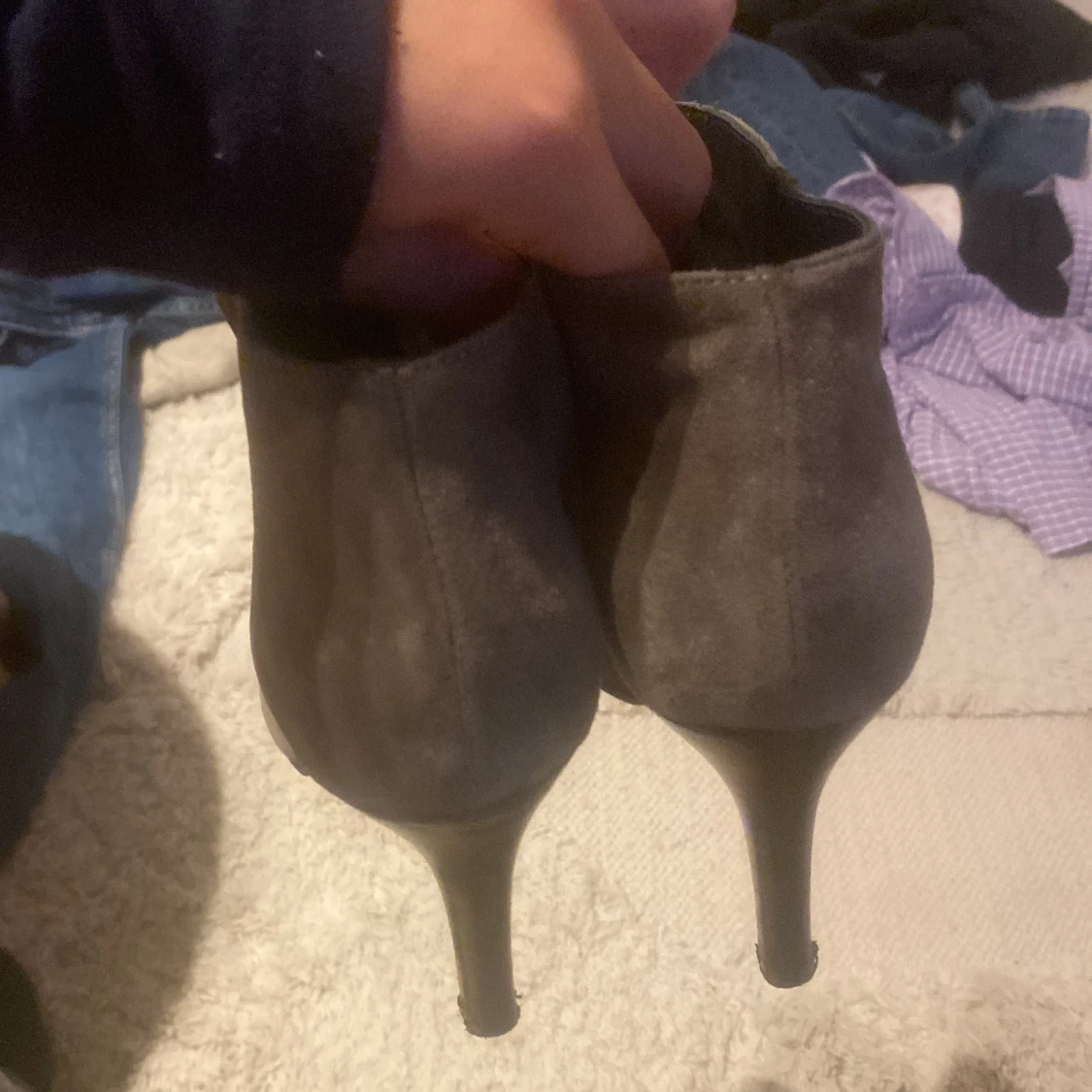 Grå mocka stövletter från Pair, 38 - 1