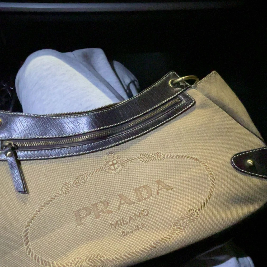 Beige handväska  - 1