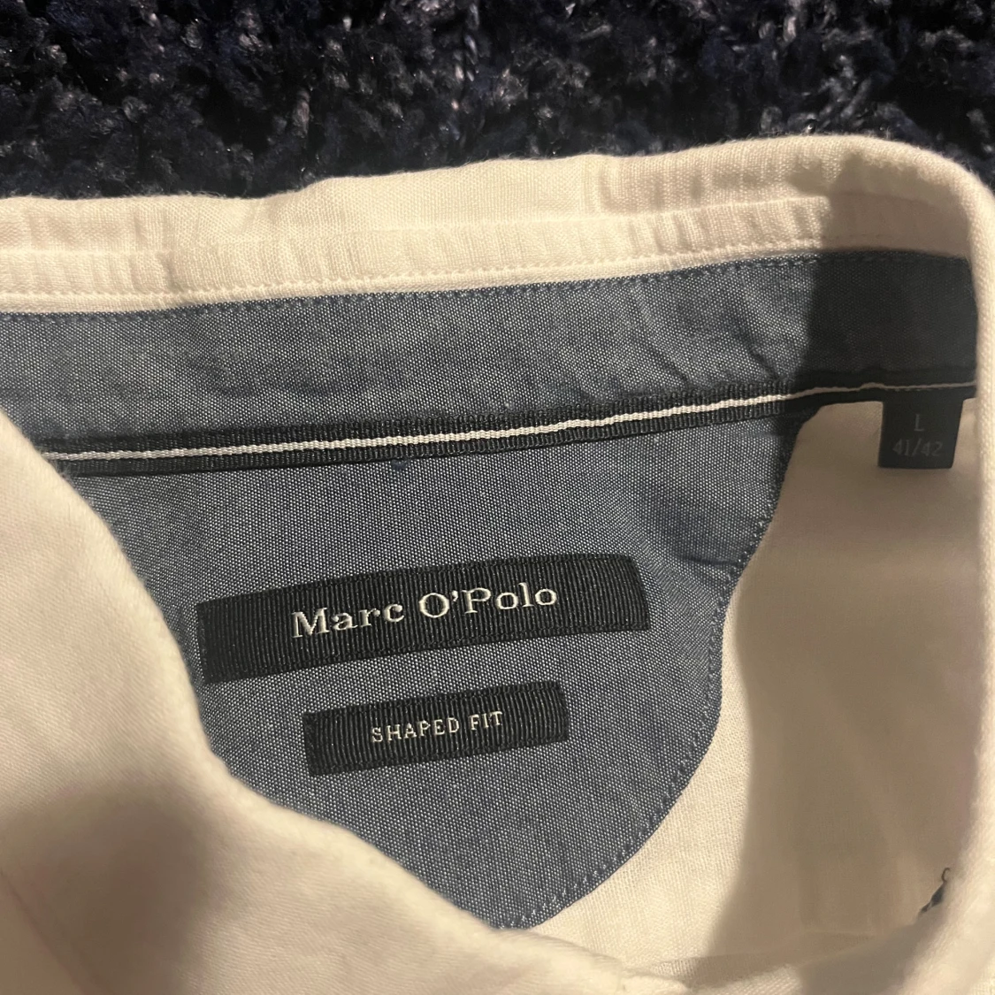 Vit och blå skjorta Marc O'Polo L - 1