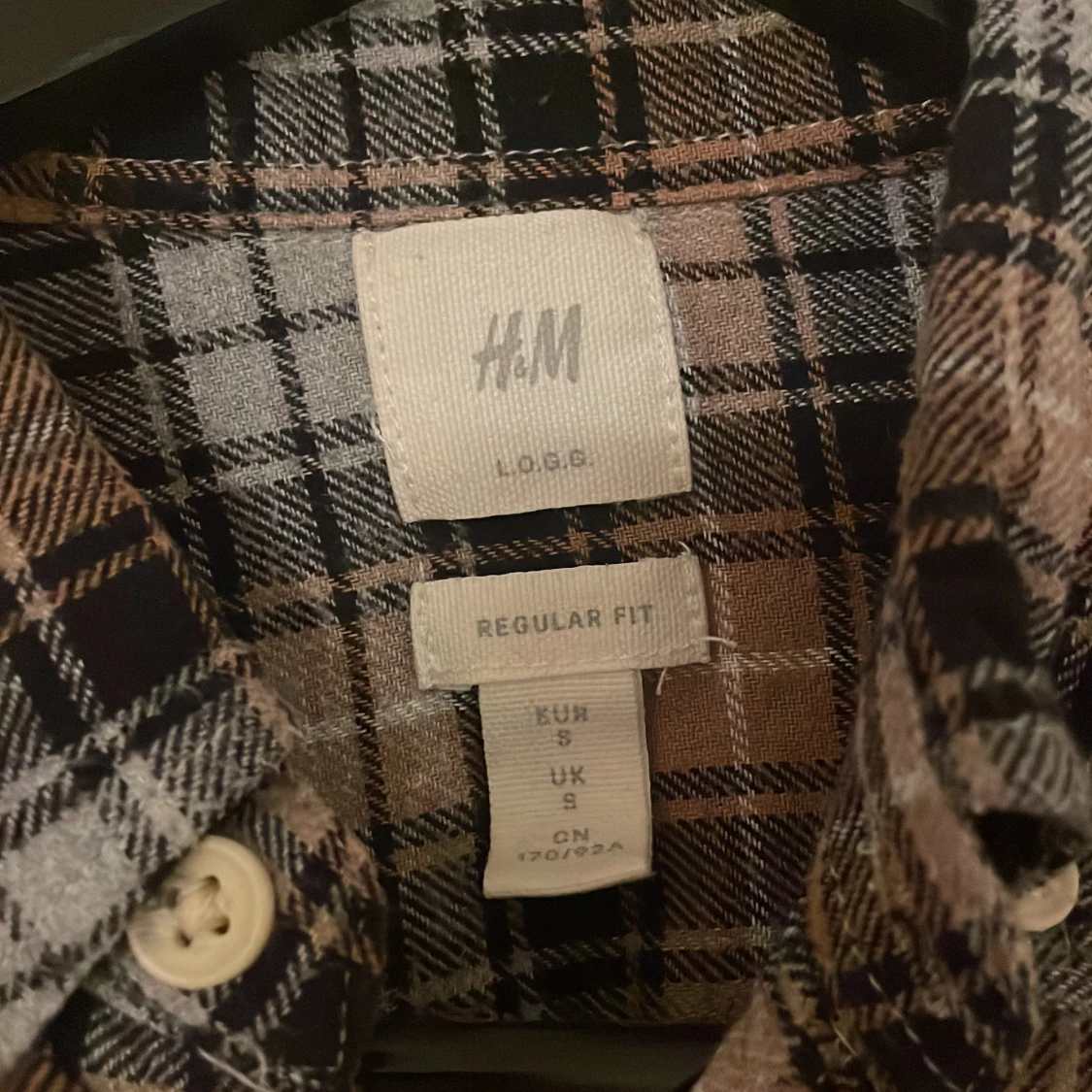 Rutig skjorta från H&M L.O.G.G. brun/svart - 2