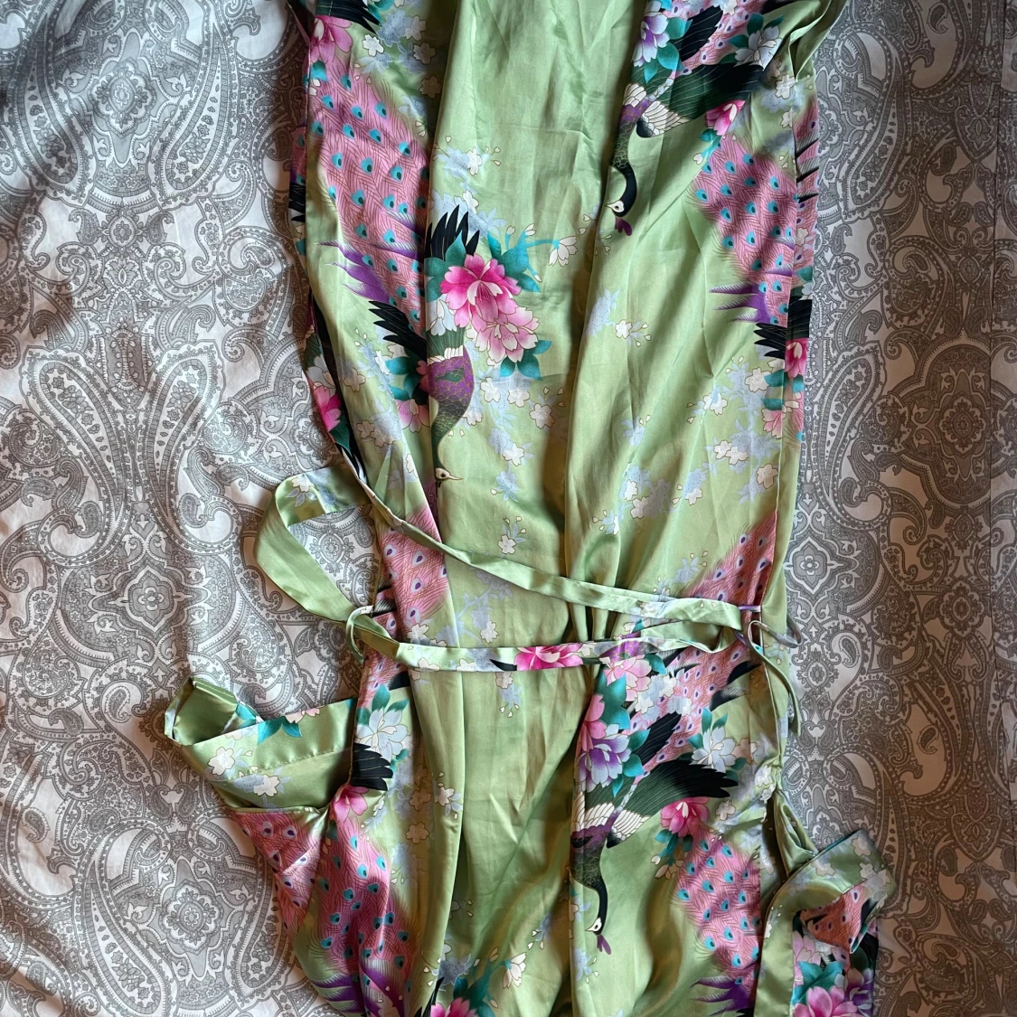 Grön kimono morgonrock Oriental Village - 1