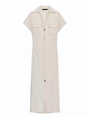Beige Jeans klänning Zara - Beige jeans klänning från Zara i strl M, använd en gång.