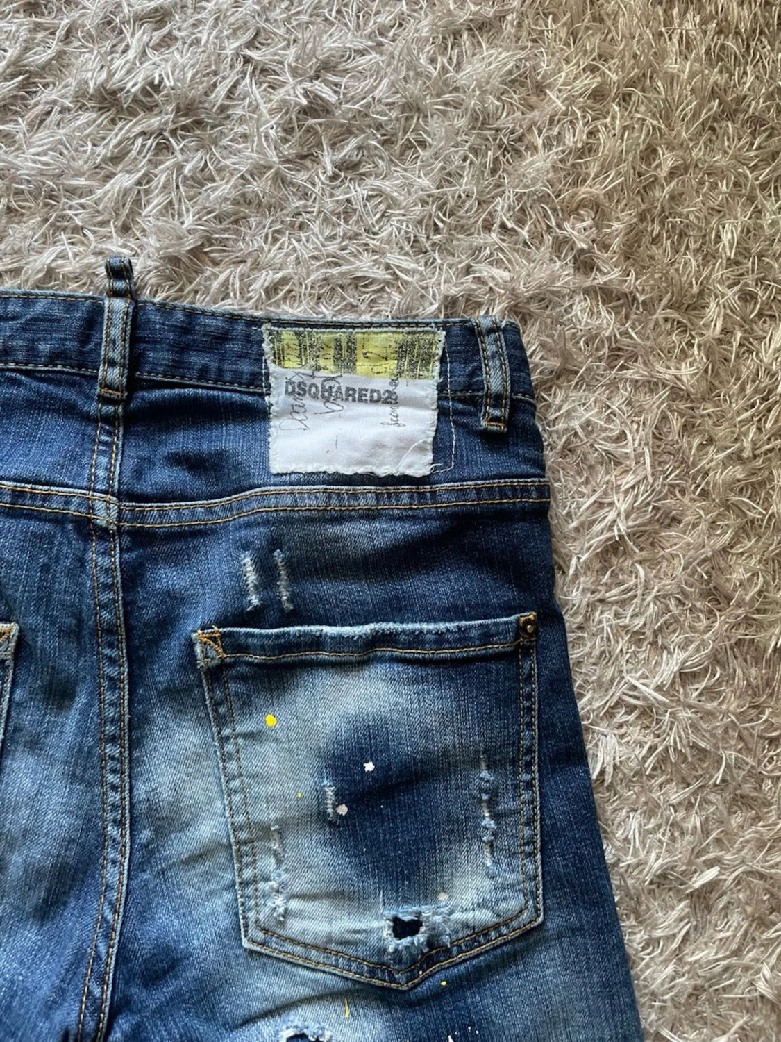 Blå slitna jeans från Dsquared2 - 4