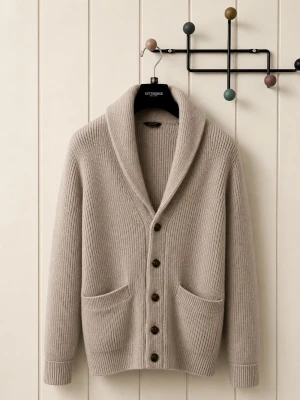 Italiensk Cardigan 100% merino - Thick and heavy merino wool cardigan, perfect for all year round use