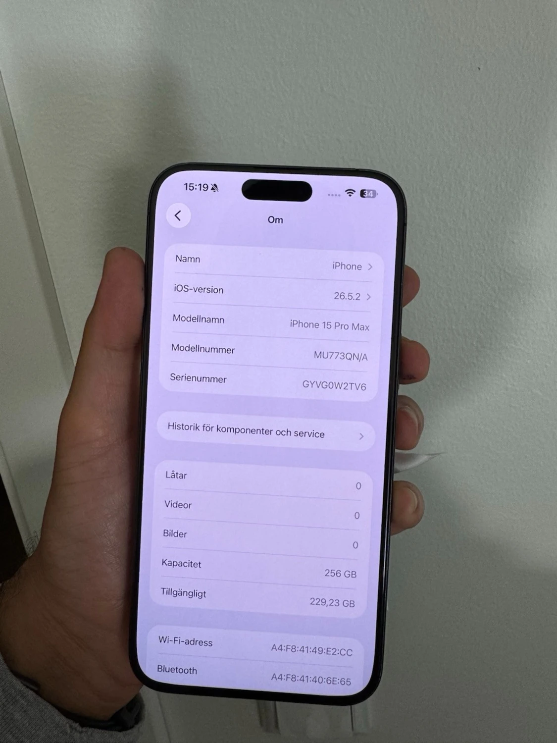 iPhone 15 Pro Max svart 256 Gb batteri 100% med nya tillbehör  - 4