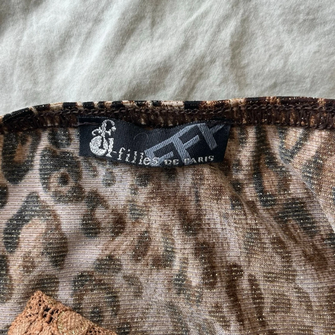 Glittrig leopard topp - 3
