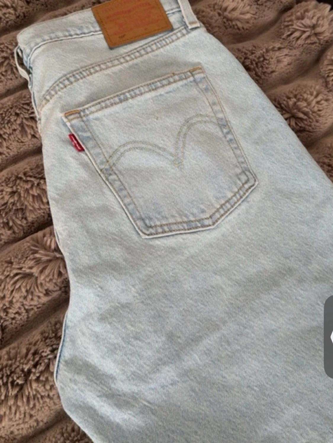 Ljusblå raka Levi's jeans - 1