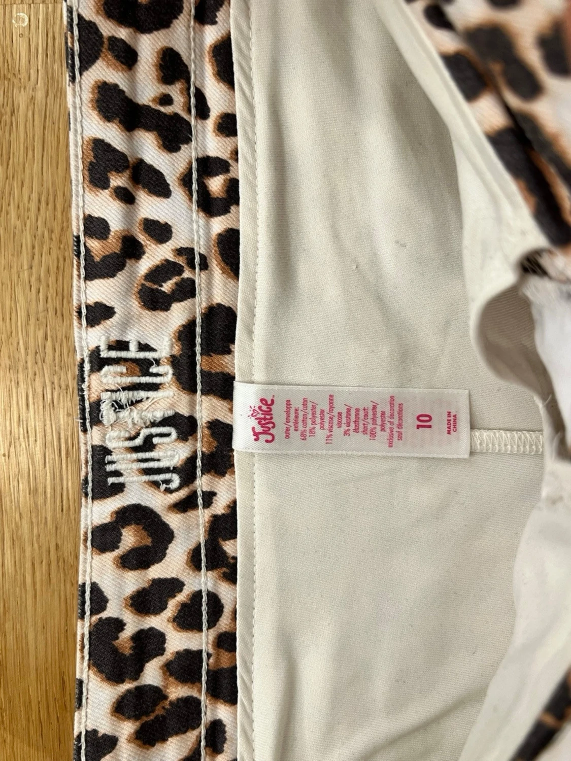 Leopardmönstrad kortkjol i bomull - 3