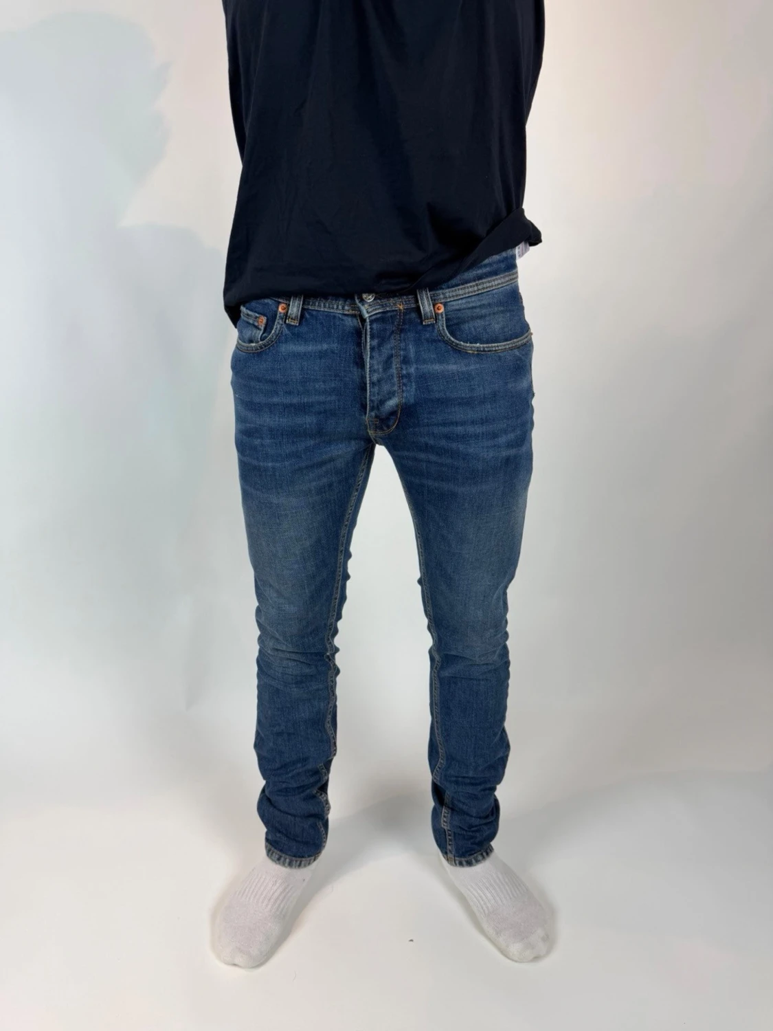 Blå slim fit jeans Taylor tweed 