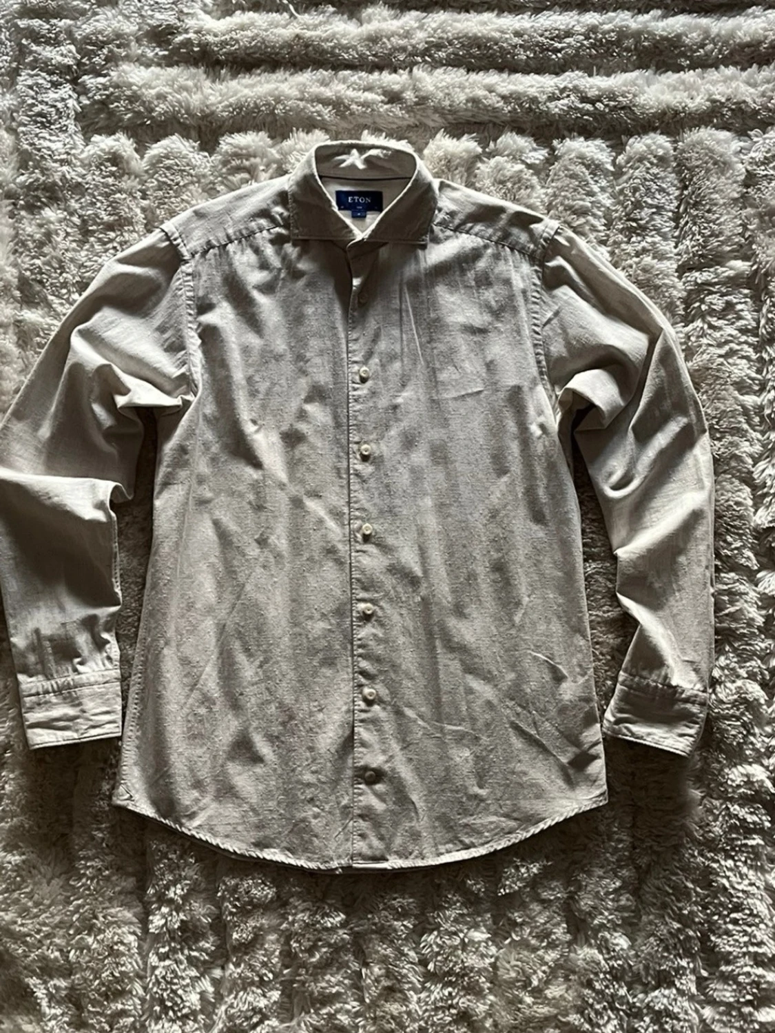 Eton skjorta i beige - stl 39 (M) - 1