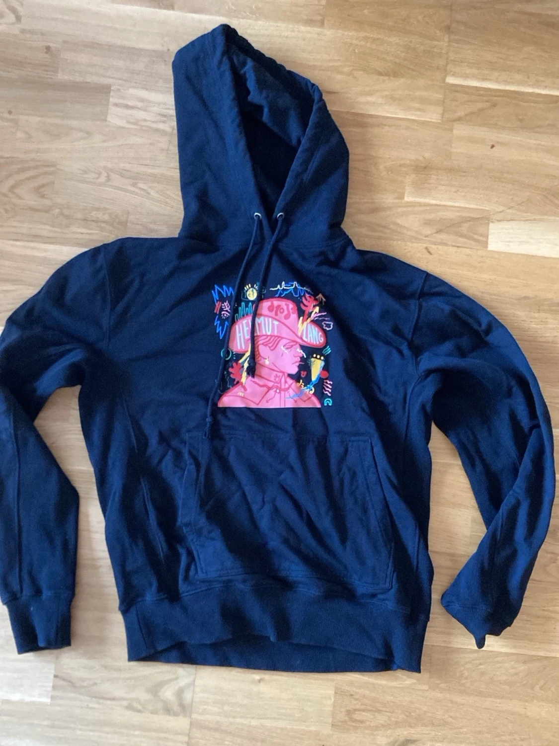 Helmut lang hoodie med tryck