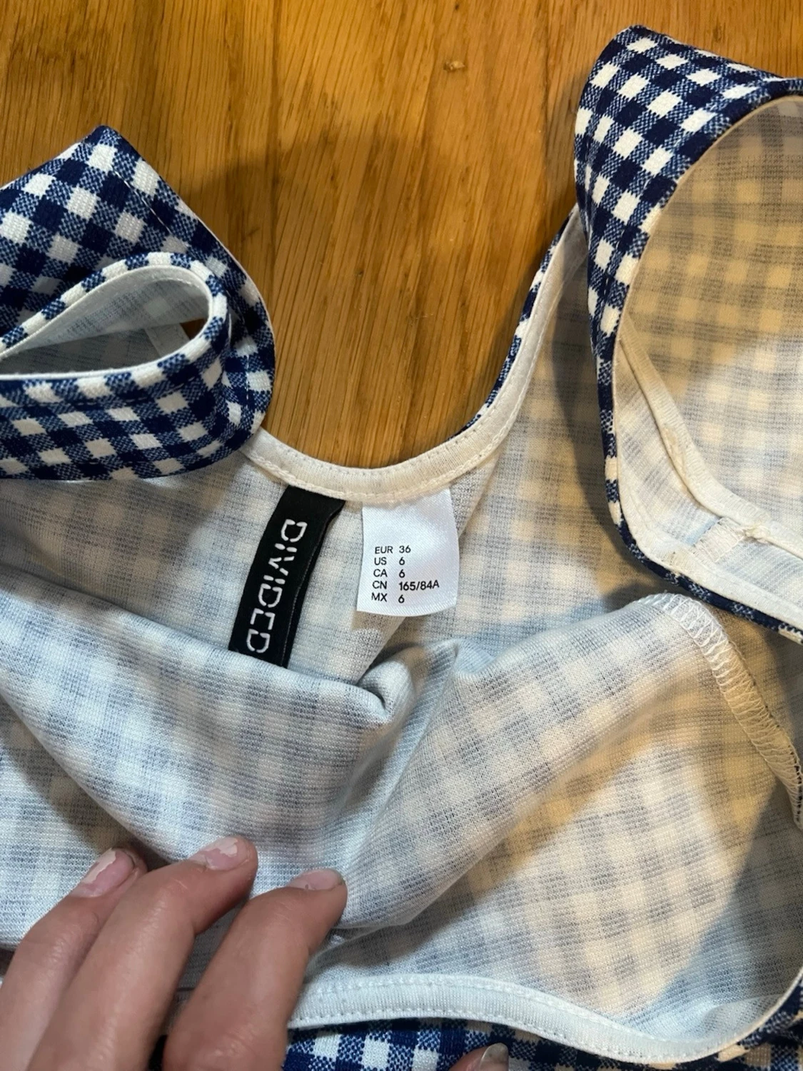  Vit blå rutig klänning! - 2