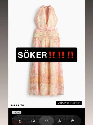Söker halterneckklänning med öppen rygg - SÖKER!!! Klänning från h&m, söker i storlek xs!!