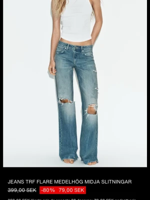Zara jeans med hål - SÖKER dessa jeans i storlek 32 eller 34❤️