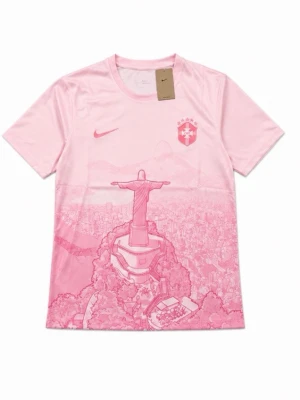 Rosa Nike fotbollströja med tryck - Helt oanvänd Brasilien tröja. Skriv vid funderingar!