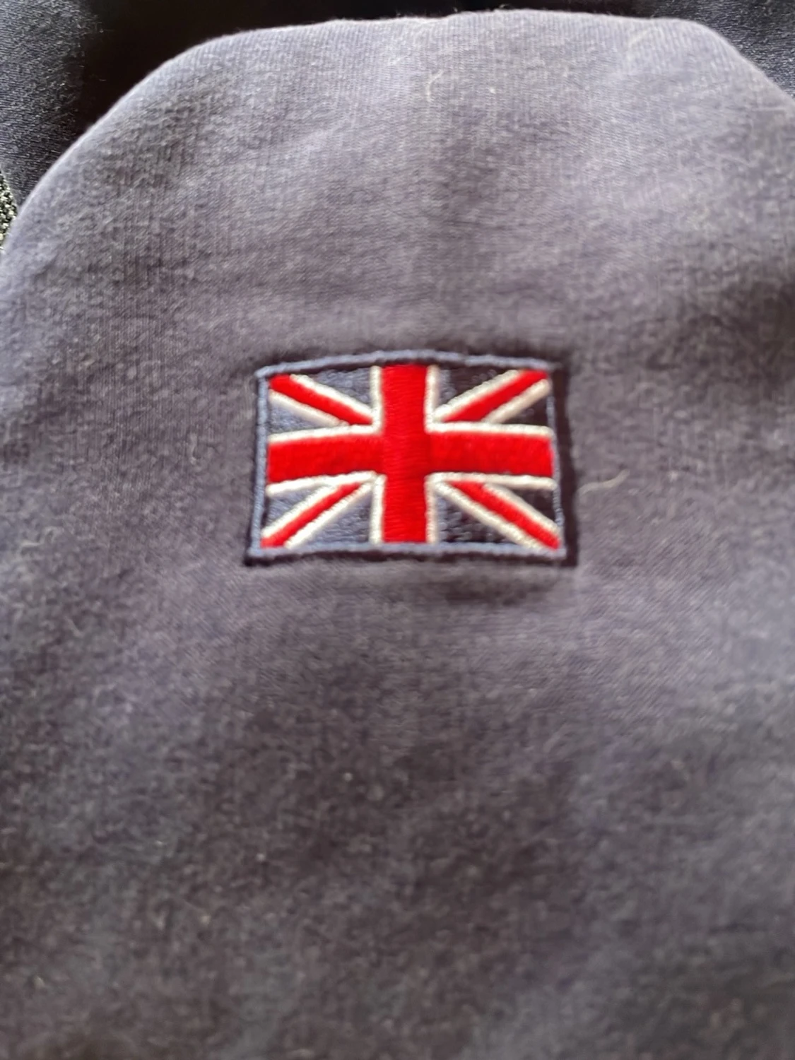 Grå hoodie med Union Jack och krona - 2
