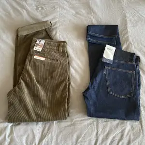 Nudie Jeans Lazy Leo Cord Olive W31 L34 + Levi’s Made&Crafted 502 Tapered jeans W31 L34  Brand new, never used. Not my taste. Smooth trades only, please.