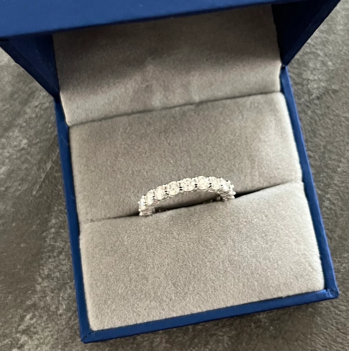 Ring Moissanite diamant silver