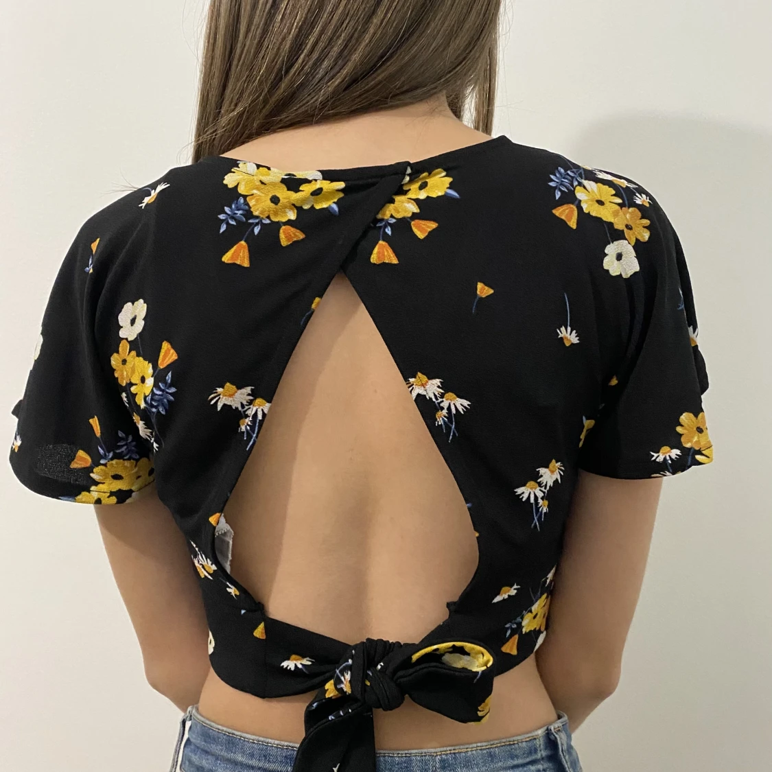 Blommig t-shirt. - 90