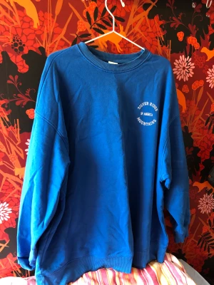 Blå sweatshirt  - Blå sweatshirt från H&m i oversized modemm