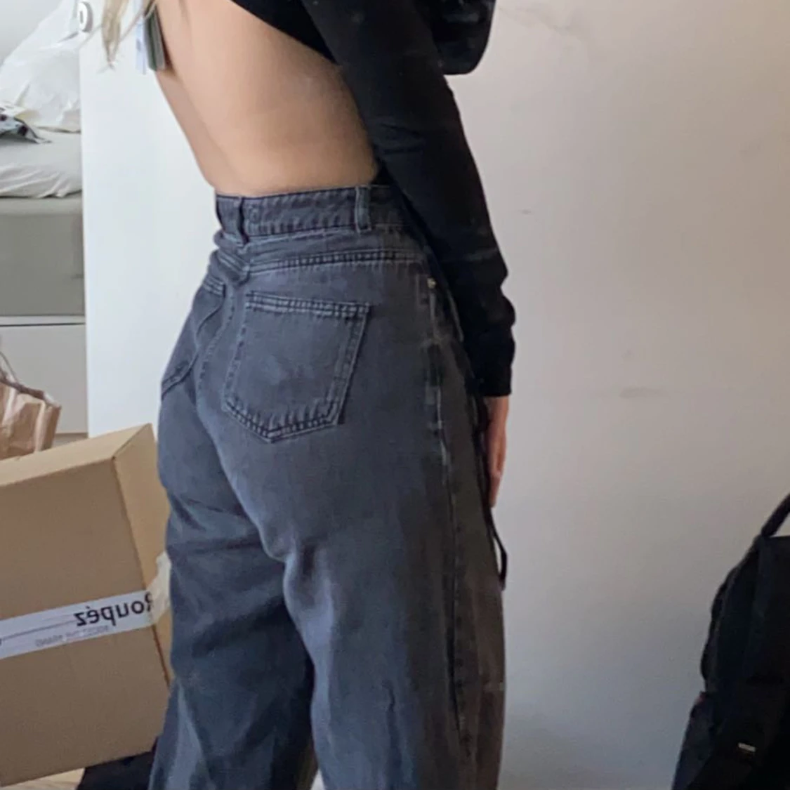 svart gråa jeans  - 91