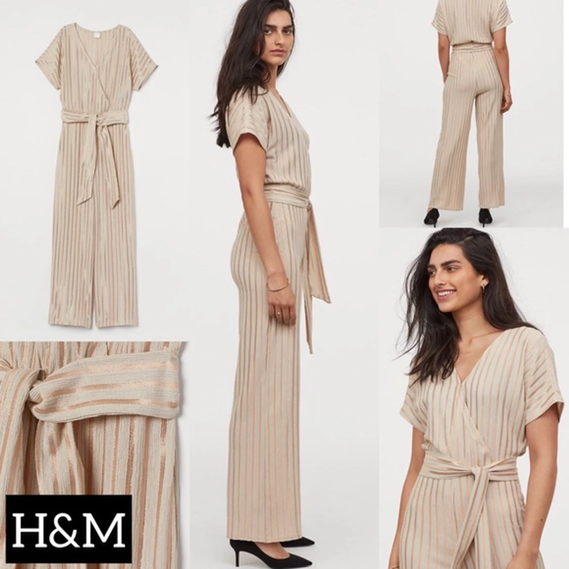 Jumpsuit H&M beige guld - 90