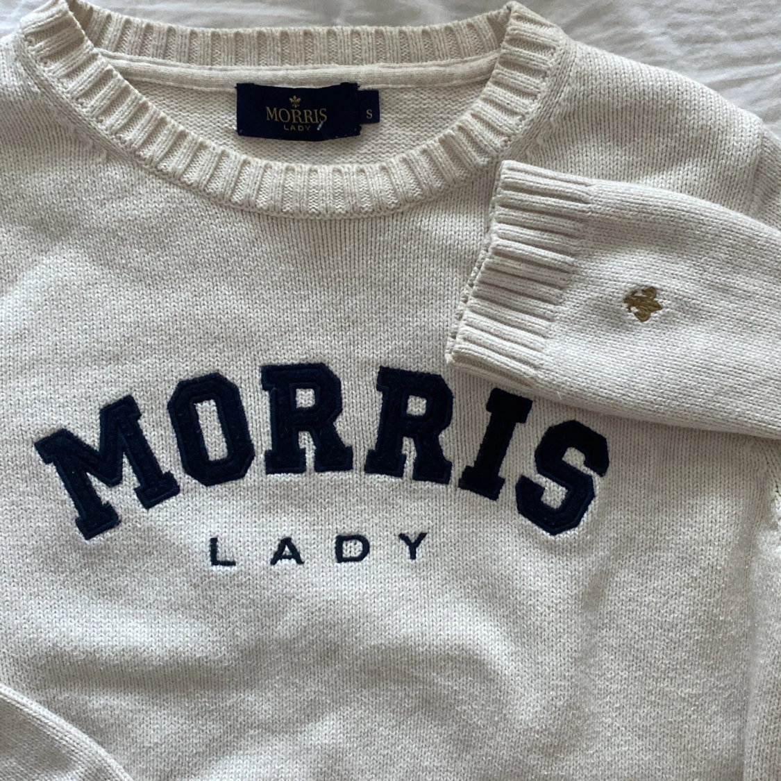 morris lady logo vit sweatshirt storlek S - 91