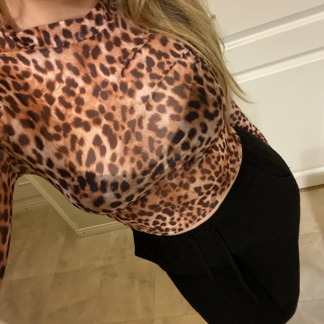 Leopardmönstrad topp - 90